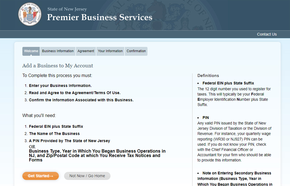 PBS Addding a Business screenshot