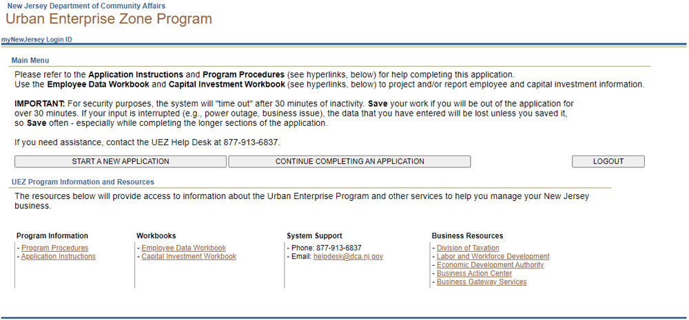 UEZ Program screenshot